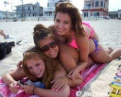 Bikini Girls lying on each other