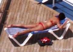 Bikini Girl getting sun bath