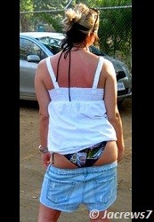 Blonde Girl dropping here pants off