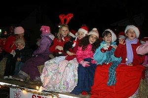 A group of little kids at a Christmas party