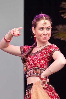 Beautiful Girl Performing Traditional Indian Dance