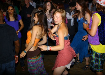 Girls dancing at party