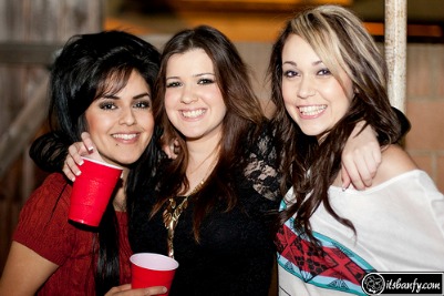 girls drinking at a party