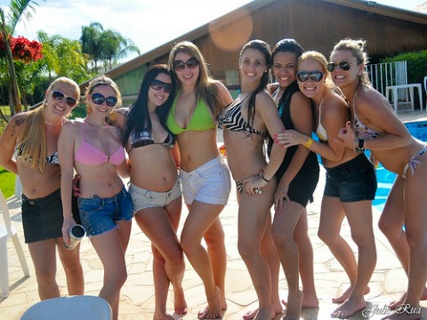 Hot Girls At Pool Party