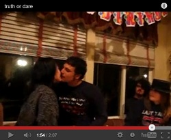 Guy and girl kissing dare video