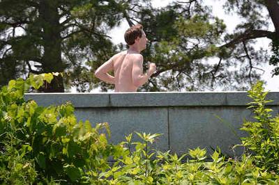 Never have I run so fast as when i had to go home naked!