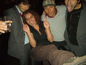 Having Fun with New Friends at Party