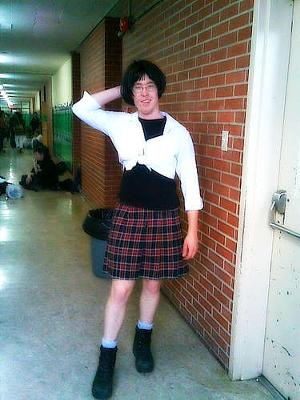 Dressed up like a girl