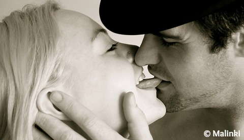 French Kissing Couple