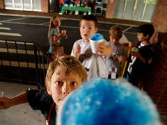 Kids playing game at a party Kids playing game at a party
