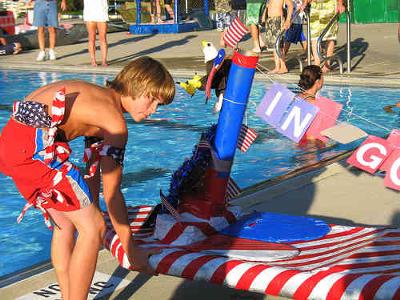 Preparing His Raft for the Competition