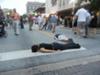 Planking in the middle of the road
