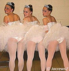 Girls dressed up like ballerina